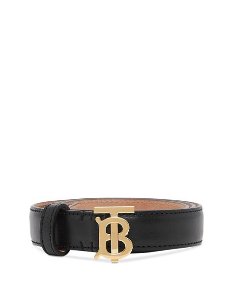 Shop Burberry Monogram Motif Leather Belt 